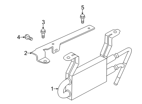 2015 Ford Transit-150 Power Steering Oil Cooler Power Steering Cooler Bracket Diagram for CK4Z14C022A