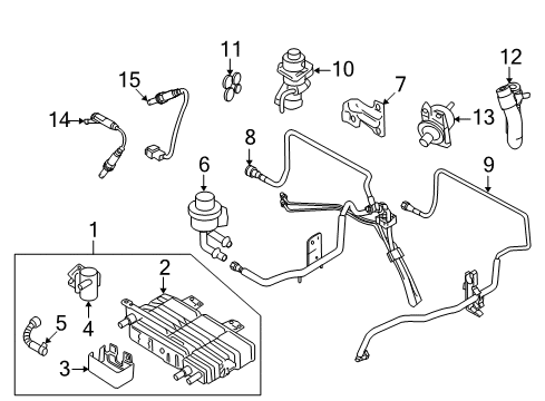 2008 Mercury Milan Powertrain Control Tube Assembly Diagram for 8E5Z9J279A