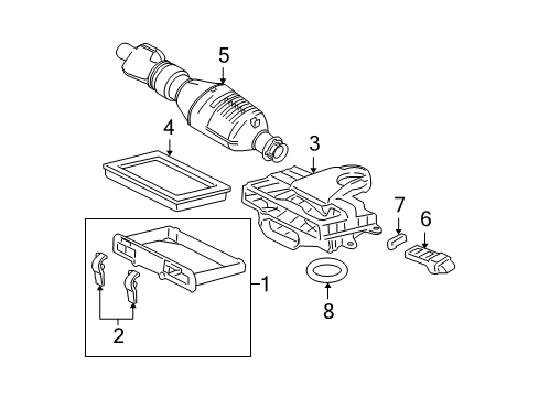 2005 Ford Expedition Filters Tube Assembly Diagram for 5L7Z9F721AA