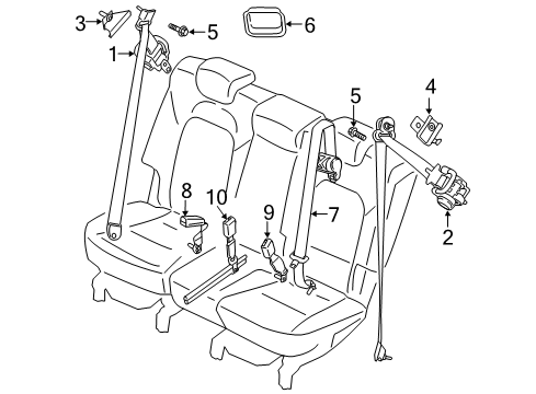 2022 Hyundai Santa Fe Seat Belt BUCKLE ASSY-FR S/BELT, LH Diagram for 88830CL000NNB