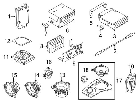 2014 BMW 750i Sound System Usb Hub Diagram for 84109200503