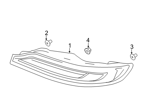 2019 Lincoln MKC Tail Lamps Tail Lamp Diagram for FJ7Z13405A