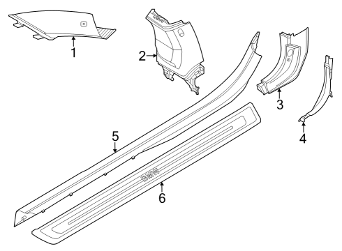 2022 BMW 230i Interior Trim - Trunk COVER, B-COLUMN UPPER LEFT Diagram for 51438746221