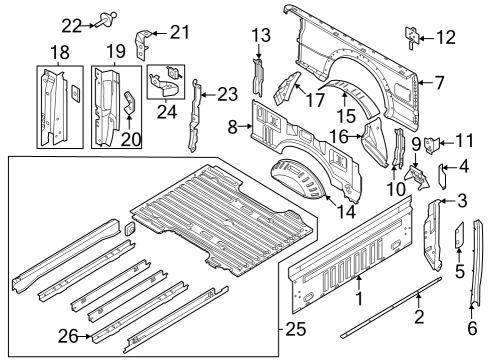 Front & Side Panels, Floor Wiper Motor Screw Diagram for W717757S439