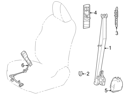 Front Seat Belts BELT ASSY, FR SEAT Diagram for 73220F6010C0