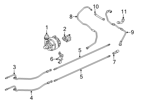 2017 BMW i3 Water Pump Refrigerant Pipe Diagram for 17127616036