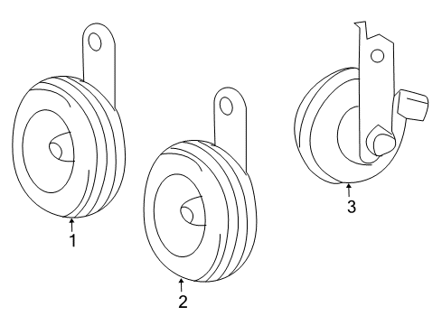 2016 Toyota 4Runner Anti-Theft Components Horn Assy, Security Diagram for 8656060020