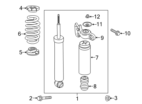 Shocks & Components - Rear Coil Spring Diagram for 84234129