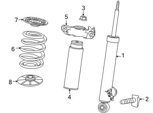 2014 Buick Regal Shocks & Components - Rear Shock Diagram for 22950392