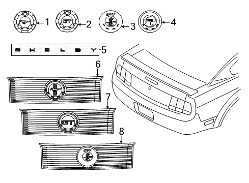 2014 Audi A4 Quattro Exterior Trim - Trunk Lid Finish Panel Diagram for AR3Z6342528E