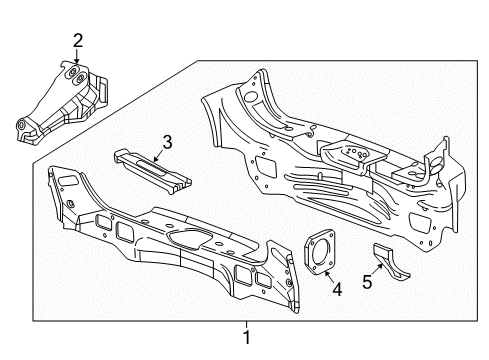 2019 Buick Envision Rear Body Panel Reinforcement Diagram for 22916157