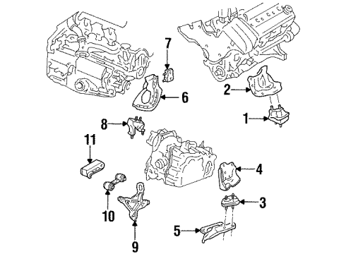 1996 Chevrolet Monte Carlo Engine & Trans Mounting Mount, Trans Diagram for 22188128