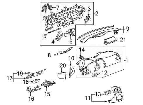 2020 Mercedes-Benz GLC63 AMG S Instrument Panel Reinforcement Diagram for 20756373