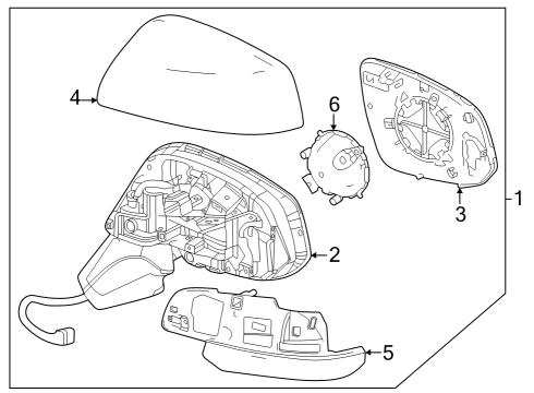2022 Toyota Corolla Cross Outside Mirrors Mirror Cover Diagram for 879450A030
