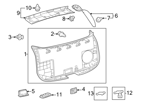 Lift Gate Hook Rope Diagram for 6631176010C0
