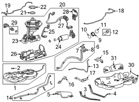 2022 Toyota Highlander Senders SENSOR, ENGINE OIL L Diagram for 8949148041