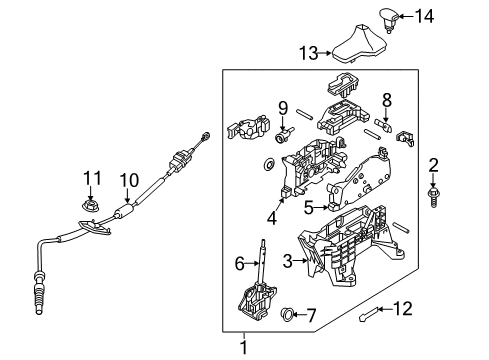 2021 Kia Niro Gear Shift Control - AT Boot Assembly-Shift LEVE Diagram for 84645G5000TB2