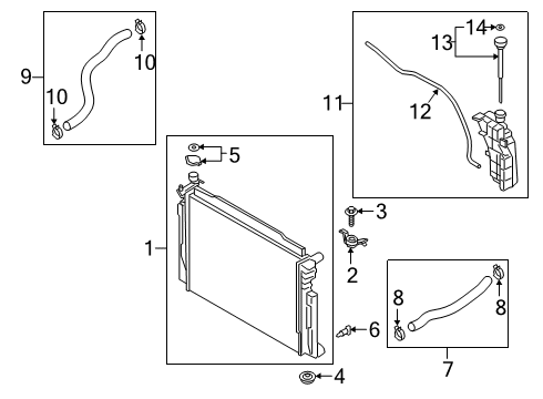 Radiator & Components Hose Assembly-Radaator, Lower Diagram for 25415J5100