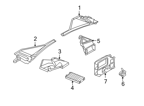 2011 BMW X5 Blower Motor & Fan Air Duct Diagram for 64316945579