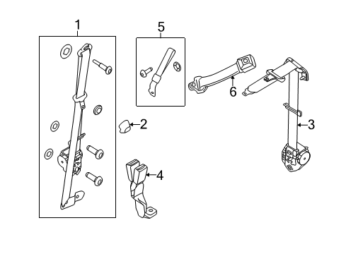 2012 Ford F-350 Super Duty Seat Belt Cover Diagram for BT4Z7860262AB