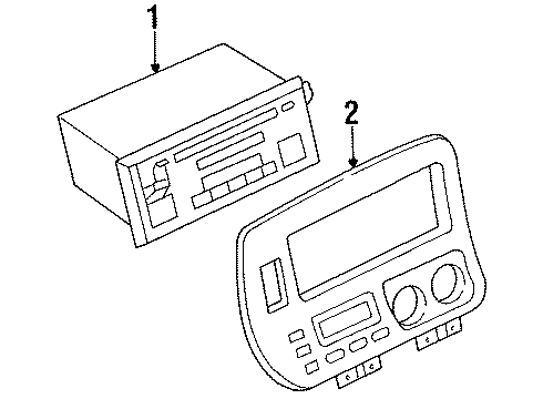1999 Dodge Grand Caravan Cluster & Switches Control A/C & Heater Diagram for 4677927AB