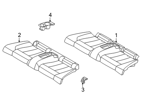 Rear Seat Components FOAM SECTION, SEAT Diagram for 52206995364