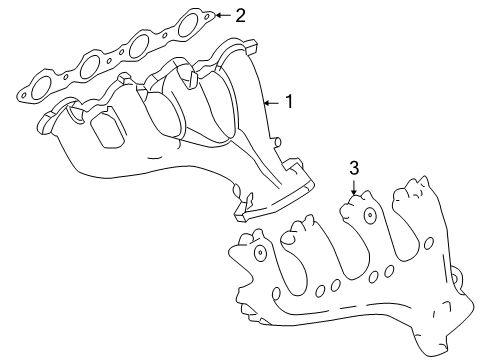 2007 Buick Rainier Exhaust Manifold Manifold Diagram for 12587310