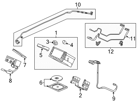 2011 Honda Insight Navigation System Bracket, Audio Diagram for 77255TM8A00