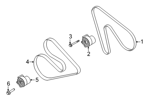 Belts & Pulleys V-BELT Diagram for LK4Z8620C