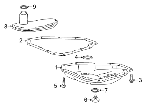 2021 Chevrolet Spark Gear Shift Control - AT Gear Shift Assembly Diagram for 42607537