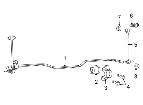 2010 Dodge Ram 1500 Stabilizer Bar & Components - Rear Bar-Rear Suspension Diagram for 68061788AA