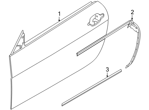 2010 BMW M6 Door & Components Gasket, Door Joint, Bottom Front Diagram for 51337008565