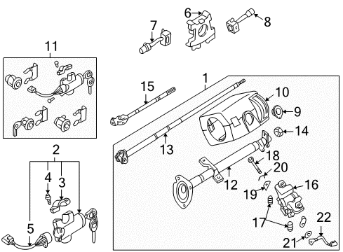 2004 Nissan Xterra Switches Switch Assy-Hazard Diagram for 252907Z800