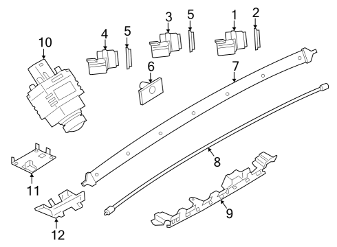 2020 BMW X2 Parking Aid ULTRASONIC TRANSDUCER SPARKL Diagram for 66209312621