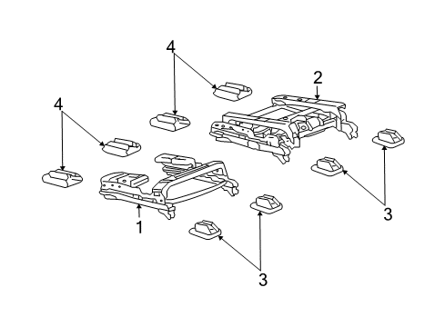 2006 Buick LaCrosse Power Seats Cover, Driver Seat Adjuster Finish *Gray Diagram for 88950545