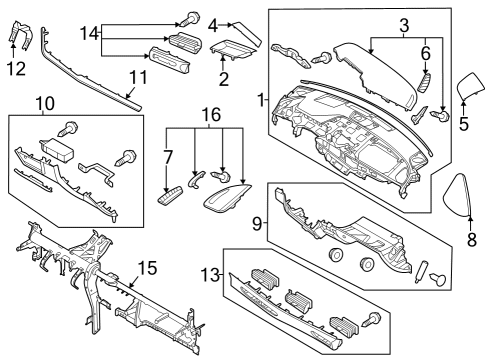 2022 Hyundai Sonata Instrument Panel PANEL ASSY-LOWER CRASH PAD, LH Diagram for 84750L5100NNB