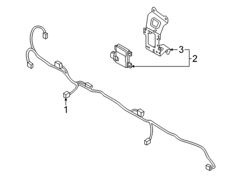 2022 Hyundai Elantra Electrical Components - Rear Bumper Wiring Harness-RR Bumper Diagram for 91880AA200