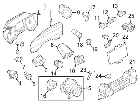 Ignition Lock KIT - LOCK CYLINDER Diagram for NL1Z11582A
