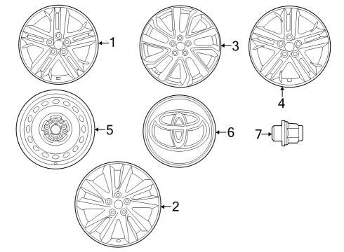 2021 Toyota Corolla Wheels, Wheel Covers & Trim Wheel, Alloy Diagram for 4261112E10
