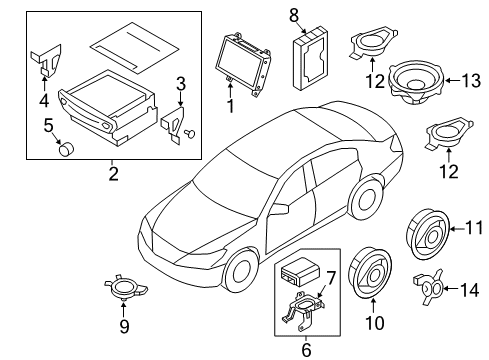 2012 Hyundai Equus Sound System Knob-Volume Diagram for 965683N700