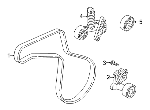 2021 Hyundai Sonata Belts & Pulleys TENSIONER Assembly-Mechanical Diagram for 252812J600