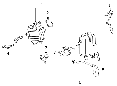2011 BMW X6 Emission Components Activated Charcoal Filter Diagram for 16137217031