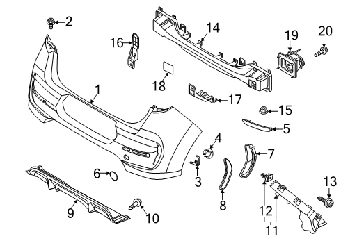 2020 Kia Soul Rear Bumper Lamp Assembly-Rear R/REF Diagram for 92405K0100