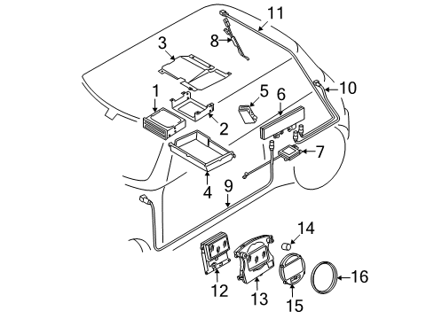 2003 Mini Cooper Global Positioning System Navigation System Control Module Diagram for 65906924829
