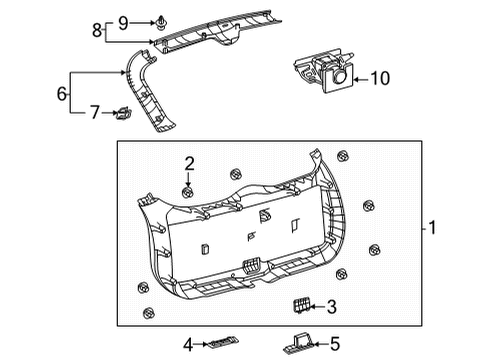 2022 Toyota Venza Interior Trim - Lift Gate Rear Camera Diagram for 867C048020