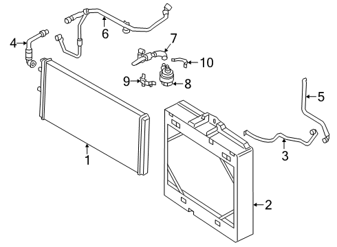2019 BMW M2 Radiator & Components, Water Pump Supplementary Coolant Radiator, Right Diagram for 17112284604