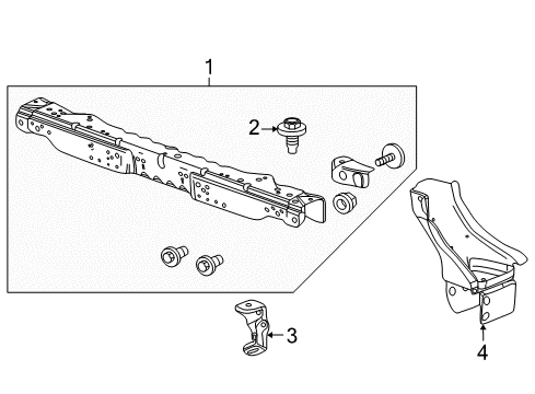 2015 Chevrolet Cruze Radiator Support Upper Tie Bar Diagram for 95947422