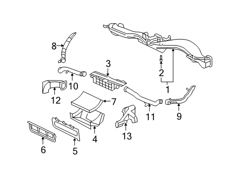2010 Chevrolet Corvette Blower Motor & Fan Lower Panel Protector Diagram for 10304772