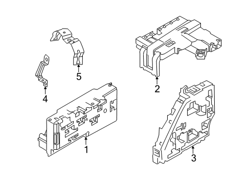 2015 BMW 750i Electrical Components Bracket Current Distributor Diagram for 61149151324
