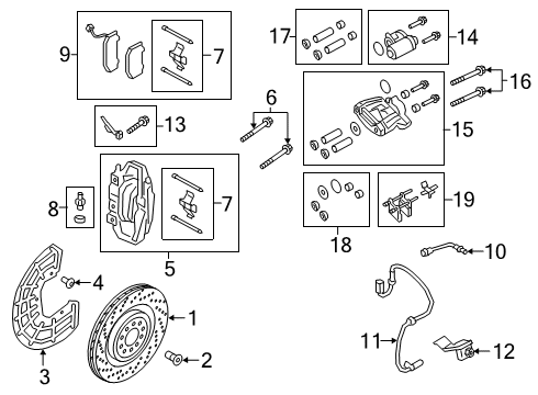 Rear Brakes Bolt-HEXAGON Head Diagram for 6512753AA